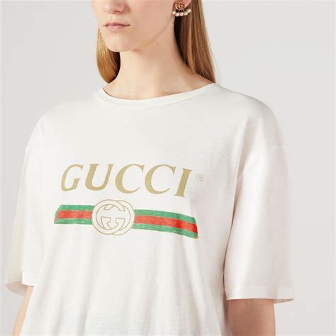 gucci print tee shirts|gucci t shirt women.